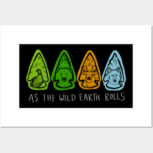 Arrowheads with Animals and Seasons "As The Wild Earth Rolls" Posters and Art